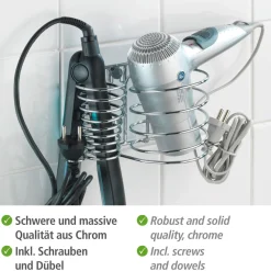 Wenko Haartrocknerhalter und Glätteisenhalter Milano