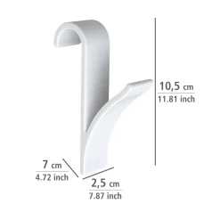 Wenko Haken für Handtuchheizkörper weiß 2er Set