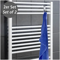 Wenko Haken für Handtuchheizkörper chrom 2er Set