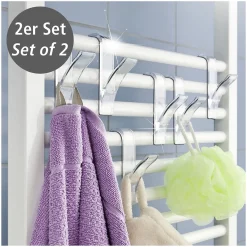 Wenko Haken für Handtuchheizkörper transparent 2er Set
