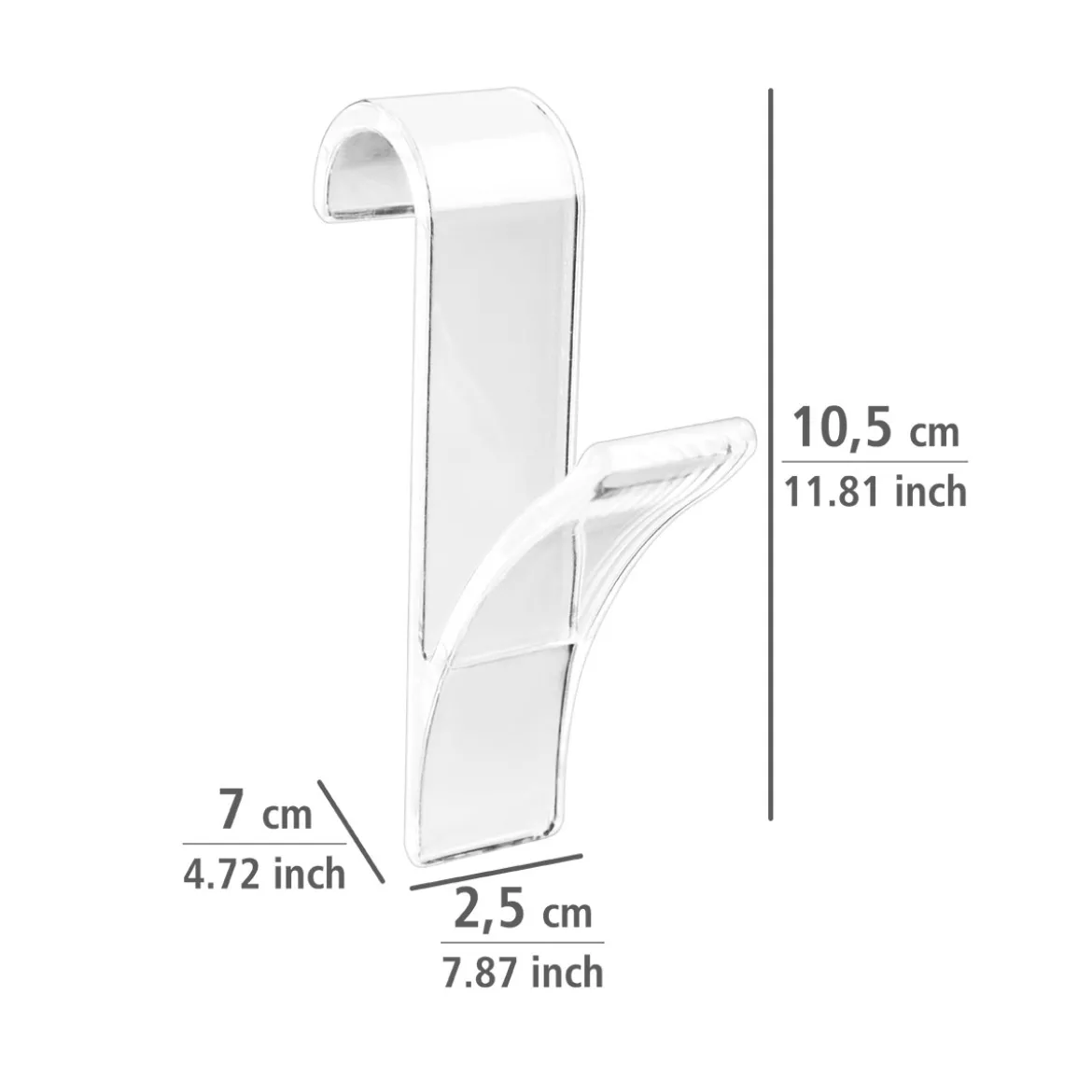 Wenko Haken für Handtuchheizkörper transparent 2er Set