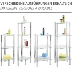 Wenko Regal Yago viereckig mit 3 Glasablagen