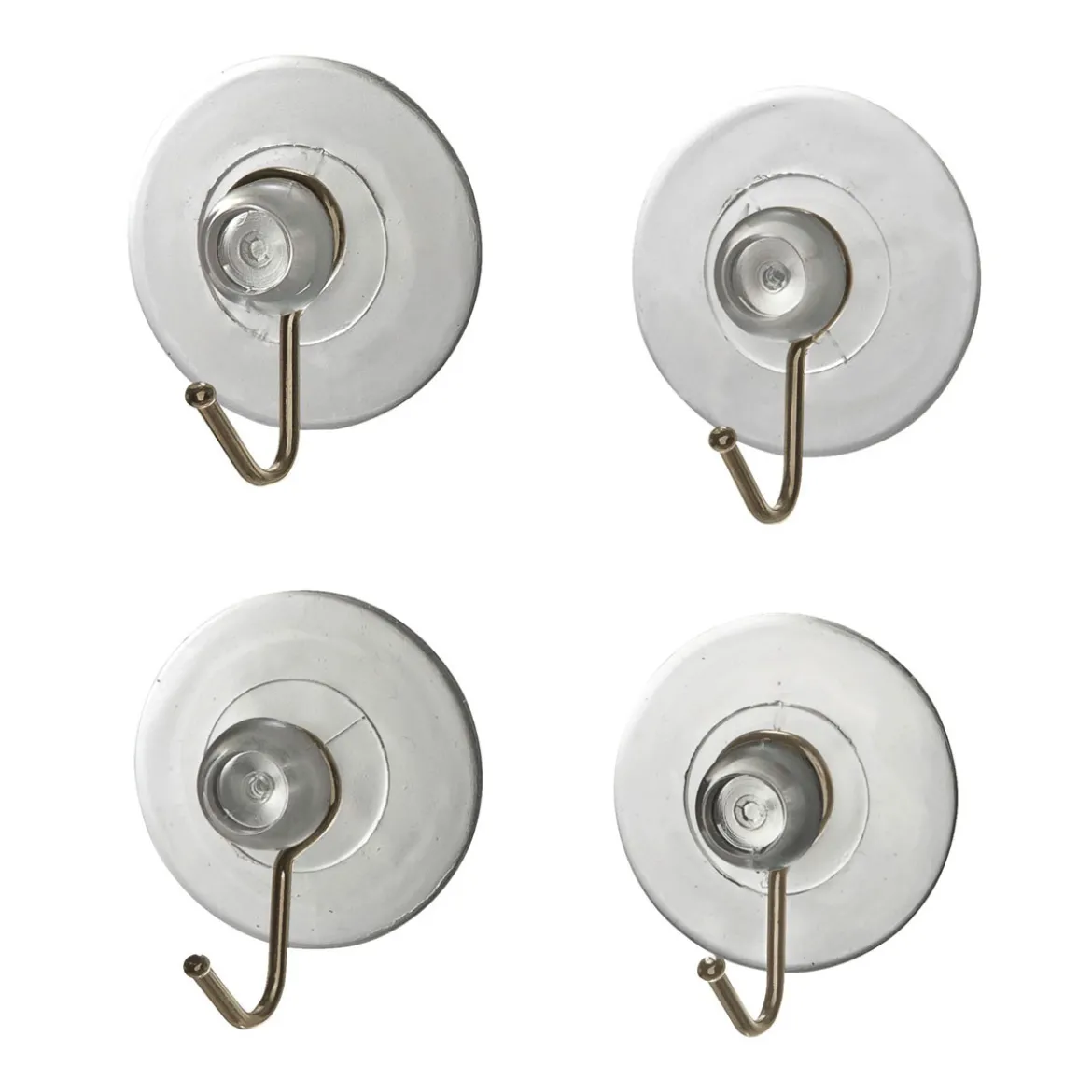 Wenko Saughaken Nickel transparent 4er Set