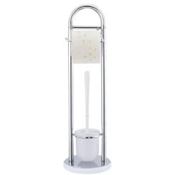 Wenko Stand WC-Garnitur Siena chrom