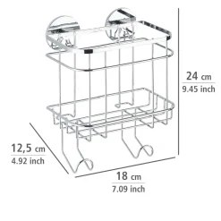 Wenko Turbo-Loc Wandkorb mit Haken