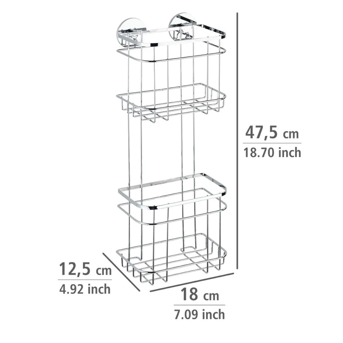 Wenko Turbo-Loc Wandregal 2 Etagen
