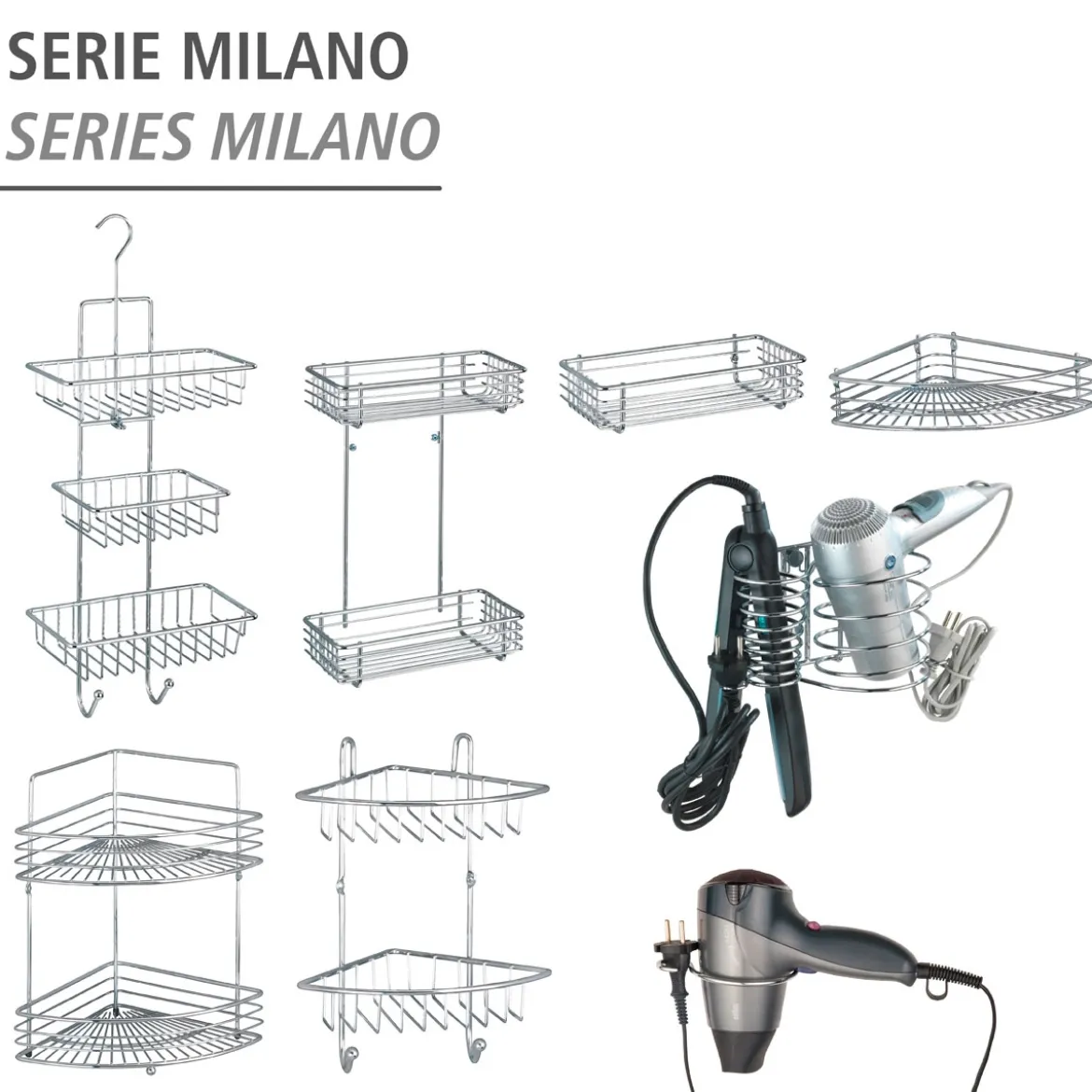 Wenko Universalablage Milano chrom