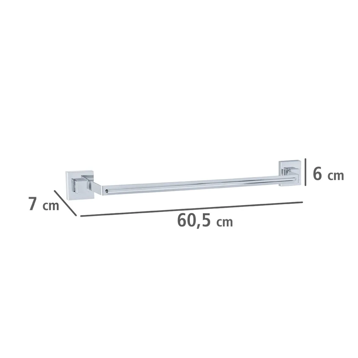Wenko Vacuum-Loc Badetuchstange Uno Quadro