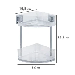 Wenko Vacuum-Loc Eckregal Quadro 2 Etagen