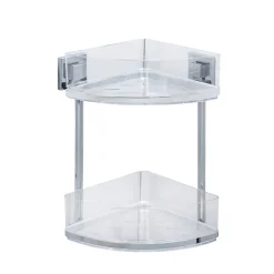 Wenko Vacuum-Loc Eckregal Quadro 2 Etagen