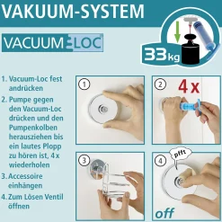 Wenko Vacuum-Loc Eckregal Bari 2 Etagen