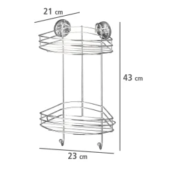 Wenko Vacuum-Loc Eckregal 2 Etagen