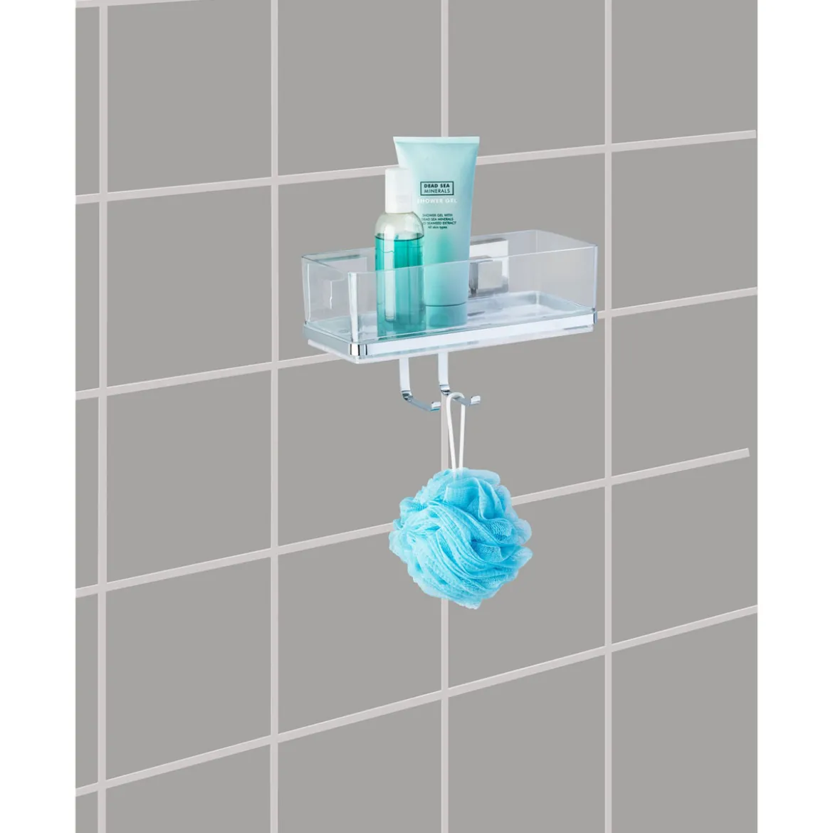Wenko Vacuum-Loc Wandablage Quadro mit Haken