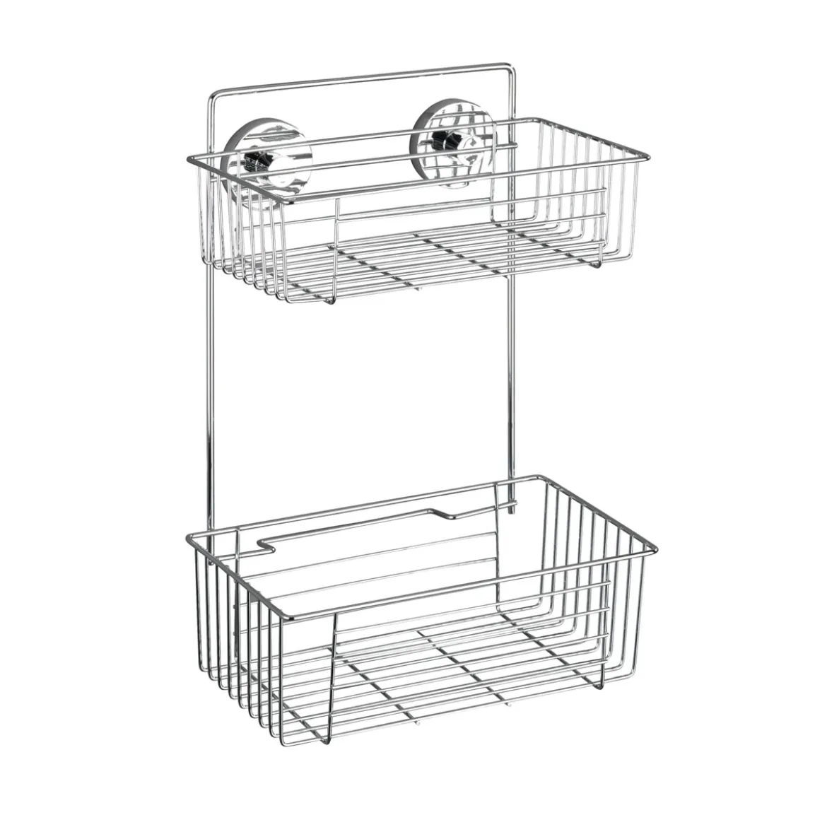 Wenko Vacuum-Loc Wandregal Bari 2 Etagen