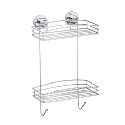 Wenko Vacuum-Loc Wandregal 2 Etagen