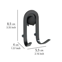 Wenko Wandhaken Classic Plus schwarz 2er Set
