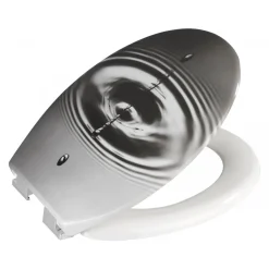 Wenko WC-Sitz Waterdrop Grau antibakteriell mit Absenkautomatik