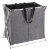 Wenko Wäschesammler Duo grau meliert 120 l