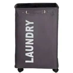 Wenko Wäschesammler Quadro grau 79 l