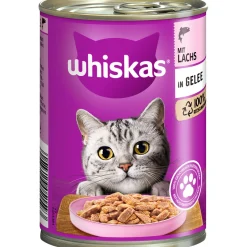 Whiskas Katzenfutter Lachs in Geele 400 g Dose