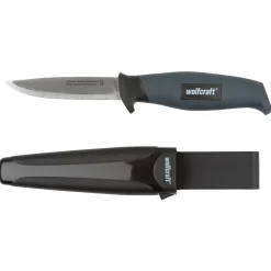 WolfcraftOutdoormesser mit glatter Klinge und Köcher