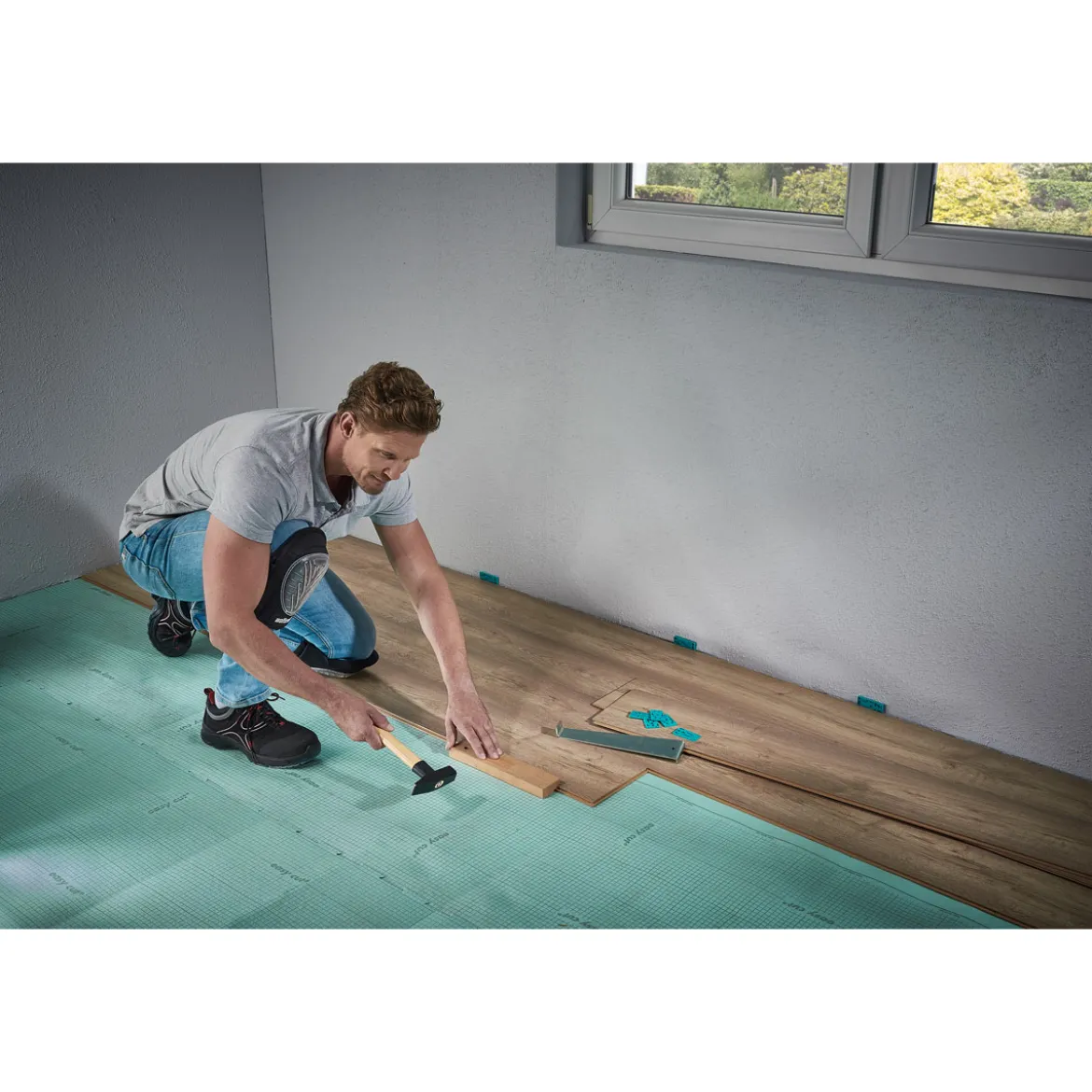 WolfcraftVerlege-Set für Laminat Parkett Kork 22- teilig