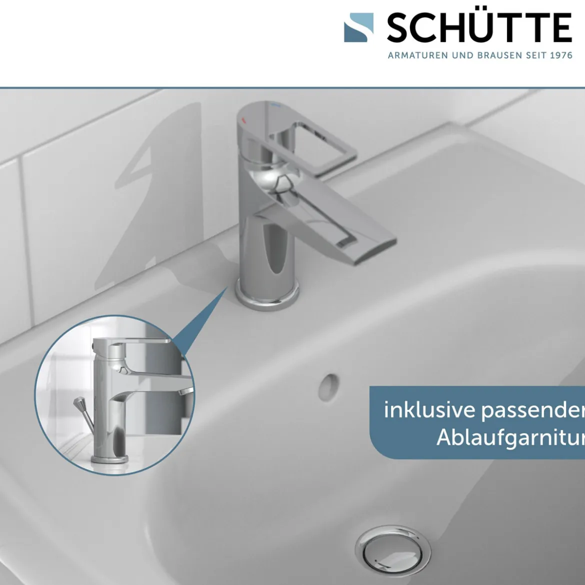 WT-Armatur Derby chrom Kartusche mitkeram.Dichtungen inkl. Exzentergarnitur