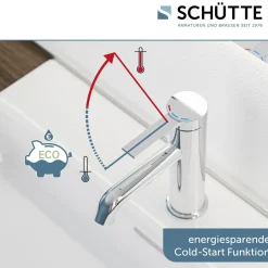 WT-Armatur Los Angeles chrom Eco-Klick-Kartusche inkl.Push-Open-Garnitur