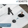 WT-Armatur Los Angeles schwarz-matt Eco-Klick-Kartusche inkl.Push-Open-Garnitur