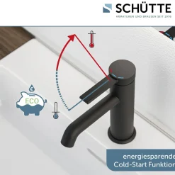 WT-Armatur Los Angeles schwarz-matt Eco-Klick-Kartusche inkl.Push-Open-Garnitur