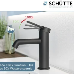WT-Armatur Los Angeles schwarz-matt Eco-Klick-Kartusche inkl.Push-Open-Garnitur