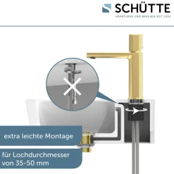 WT-Armatur New York gold Kartusche mitkeram.Dichtungen inkl. Push-Open-Garni.