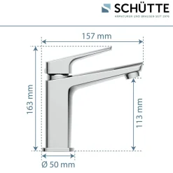 WT-Armatur Raven chrom Kartusche mitkeram.Dichtungen inkl. Push-Open-Garni.
