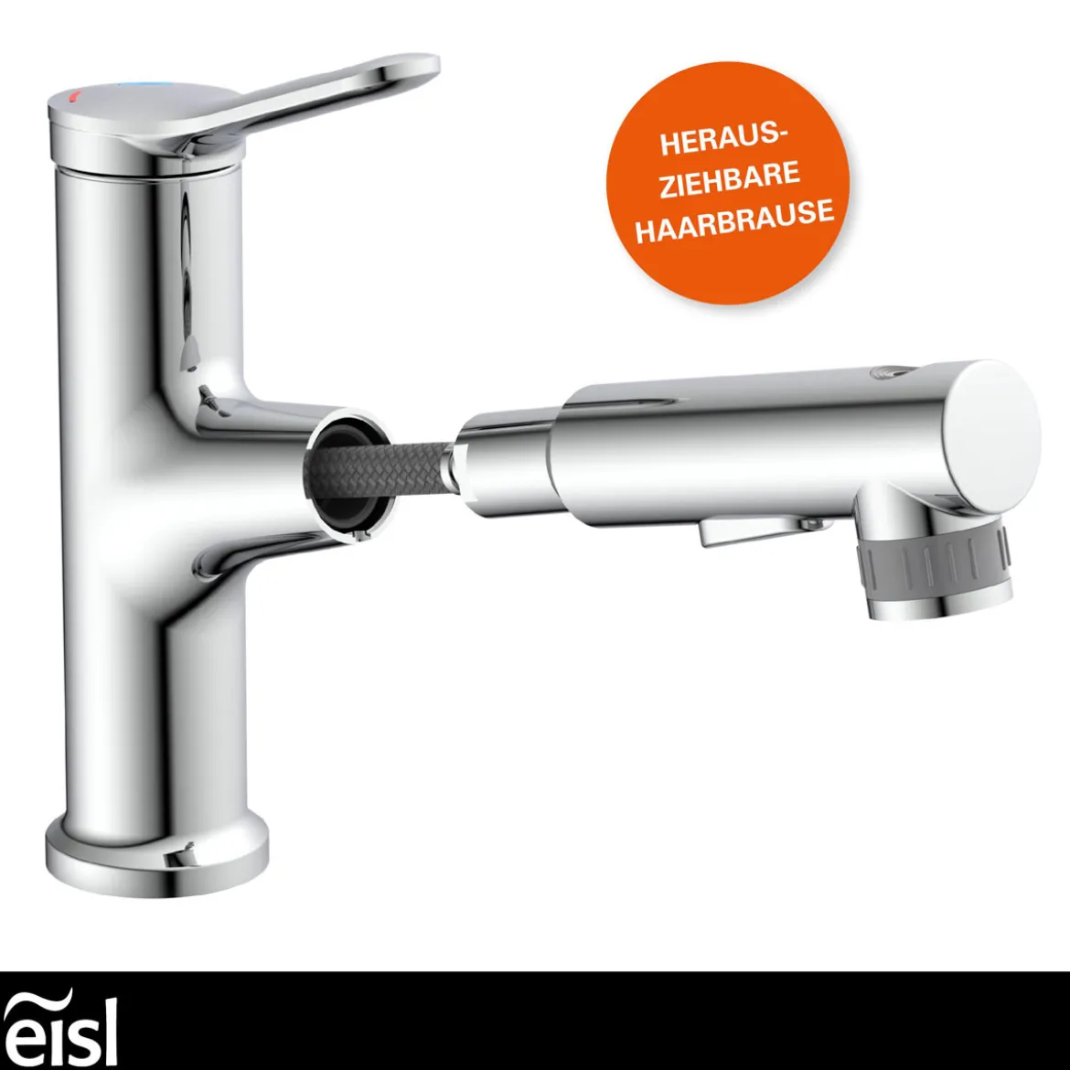 WT-Armatur Variabel chrom Schnellmontageherausziehbare Brause 2 Strahlarten