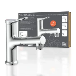 WT-Armatur Variabel chrom Schnellmontageherausziehbare Brause 2 Strahlarten