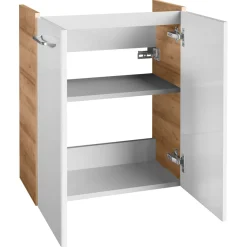 WT-Unterschrank GWC 52x61x27,5 AsEi/wei.Milano 2 Tueren, 1 Einlegeboden