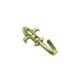 Zierhaken Lilie 5,5 cm messing
