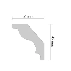Zierleiste Sophie 2,0 m weiß
