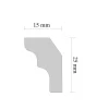Zierprofil A 25 weiß 1 m