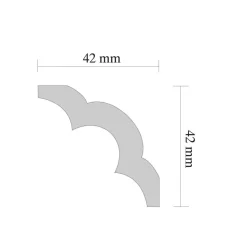 Zierprofil Emma 2 x 2 m weiß