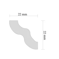 Zierprofil Mara 2 x 2 m weiß